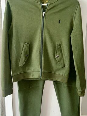 Polo Ralph Lauren Kids Olive Zip-Front Jacket and pants